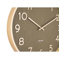 Drevené nástenné hodiny Karlsson KA5852, zelená 40cm